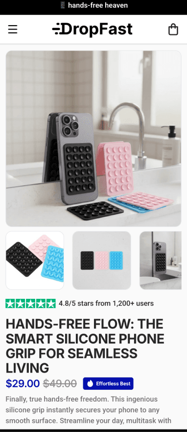 Phone Accessories Store Builder Mobile Preview - DropFast AI Shopify Template