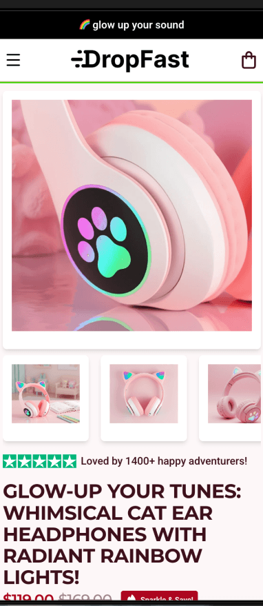 Electronics Store Builder Mobile Preview - DropFast AI Shopify Template