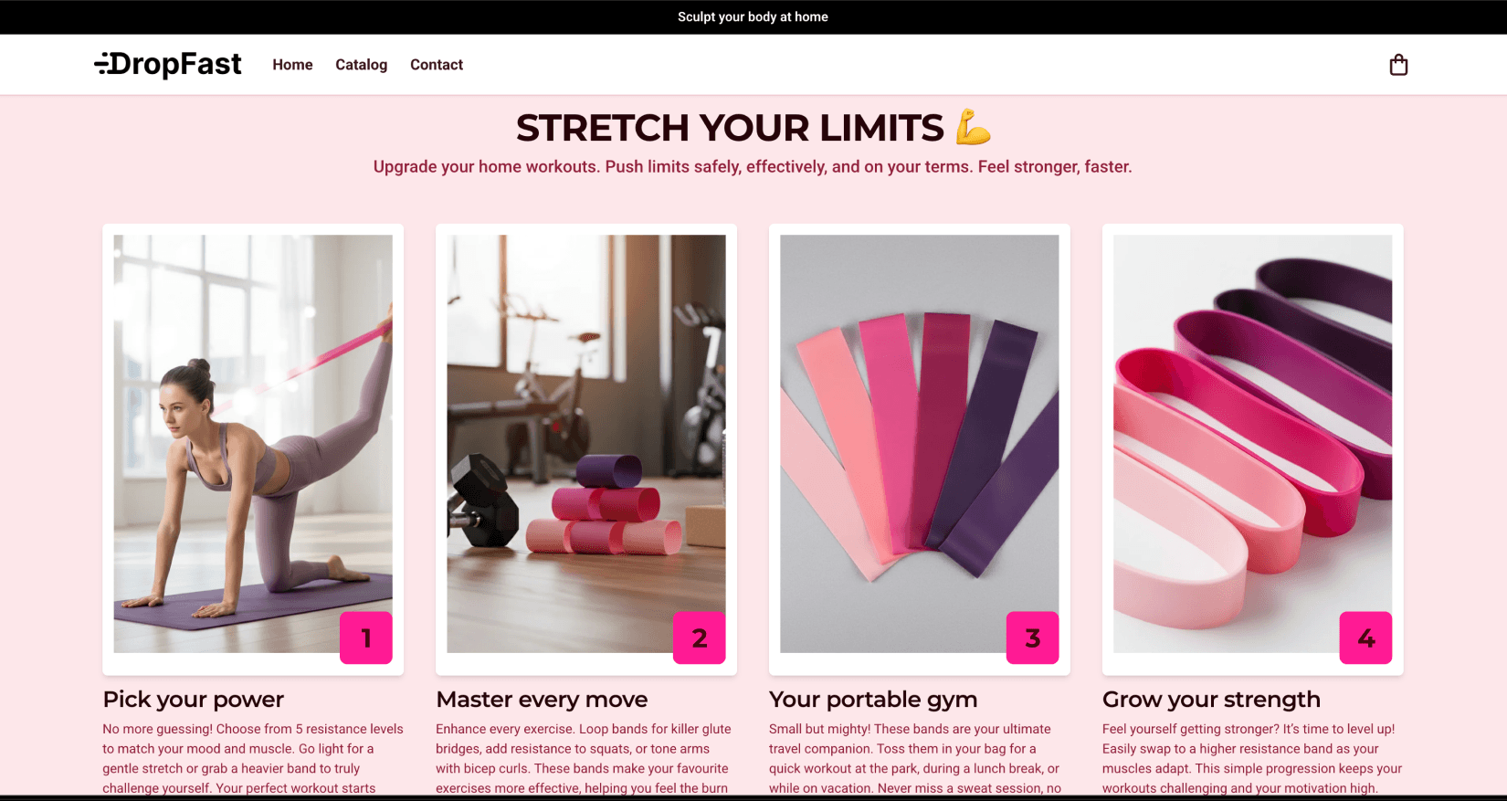 Fitness Equipment Store Builder - DropFast AI Shopify Template
