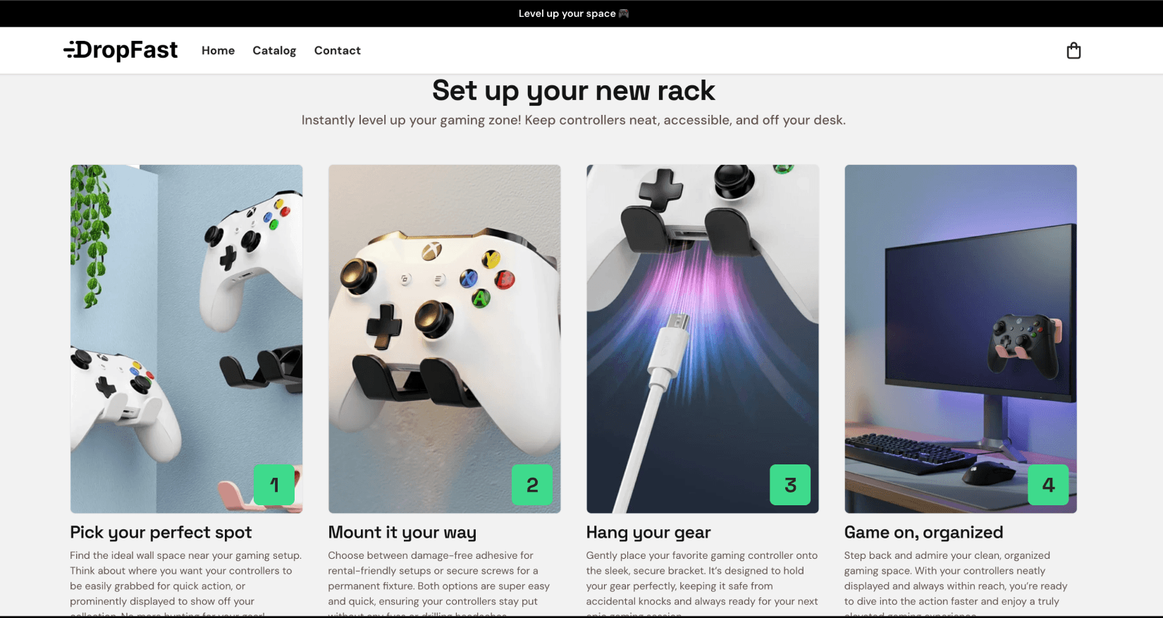 Gaming Accessories Store Builder - DropFast AI Shopify Template