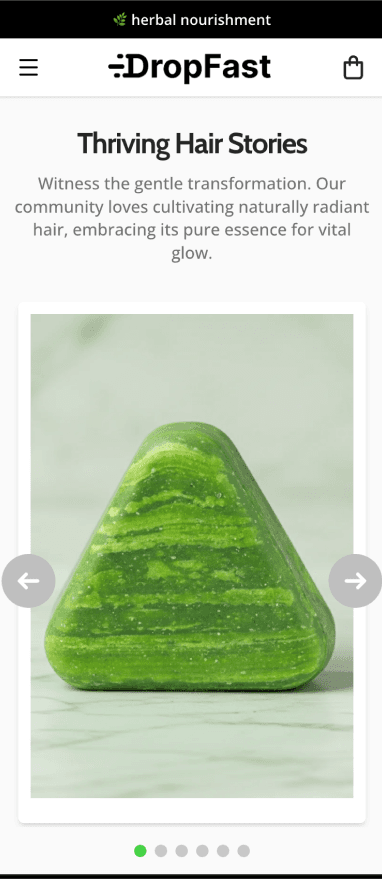 Hair Care Store Builder Mobile Preview - DropFast AI Shopify Template