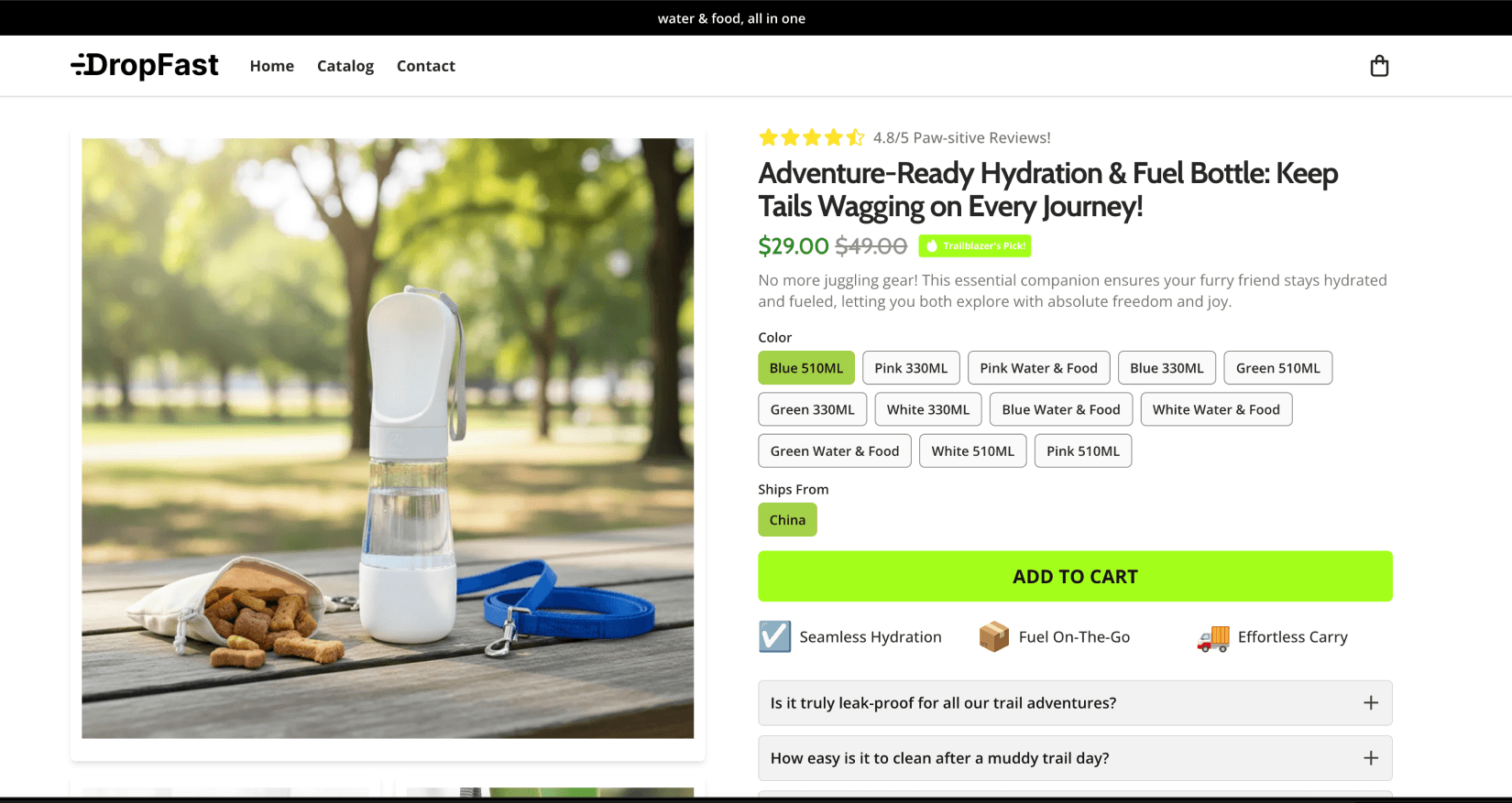 Pet Accessories Store Builder - DropFast AI Shopify Template